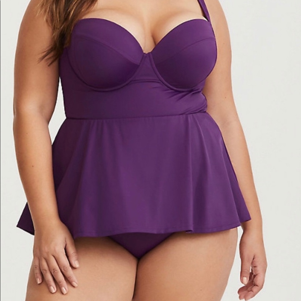 Torrid Peplumb One-Piece Bathing / Swim Suit